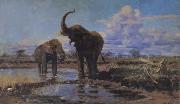 unknow artist Elephant oil painting reproduction